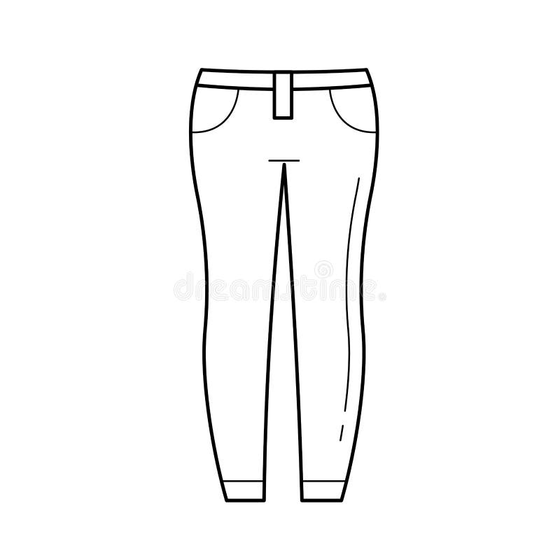 Jeans vector line icon. stock vector. Illustration of outline - 112081741