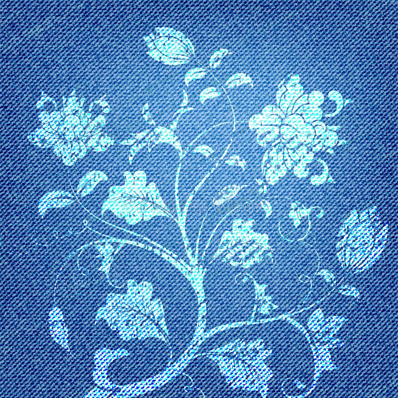 Jeanstextur stock illustrationer