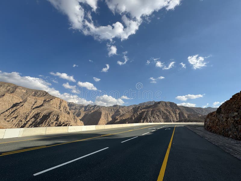 Jebel jais : de viktigaste topparna av uae royaltyfri foto