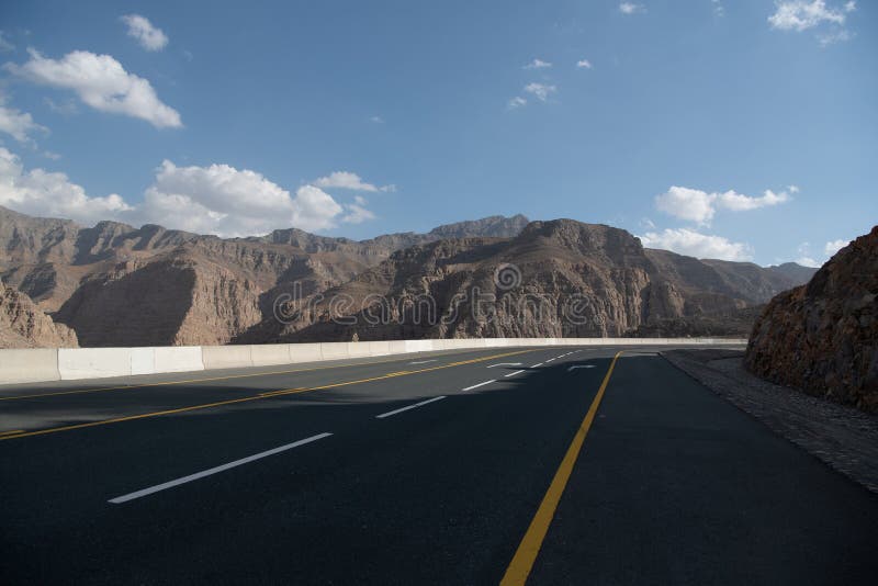 Jebel jais : de viktigaste topparna av uae royaltyfri bild