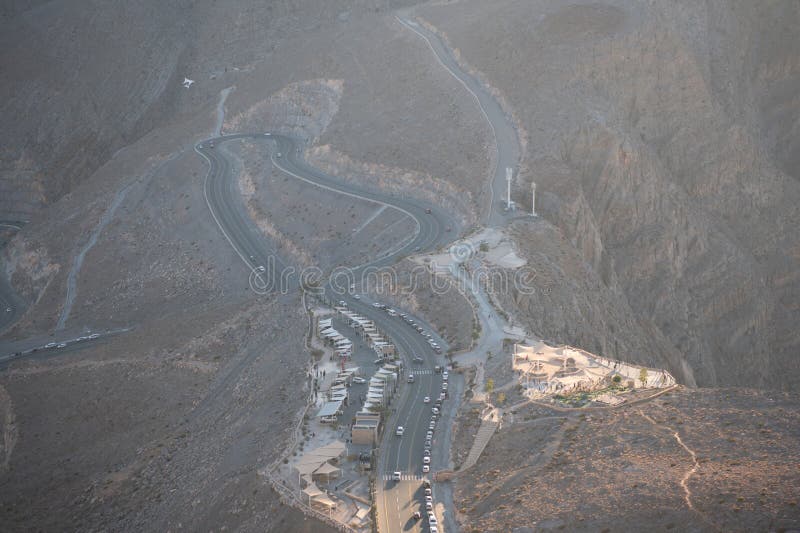 Jebel jais : de viktigaste topparna av uae royaltyfri bild