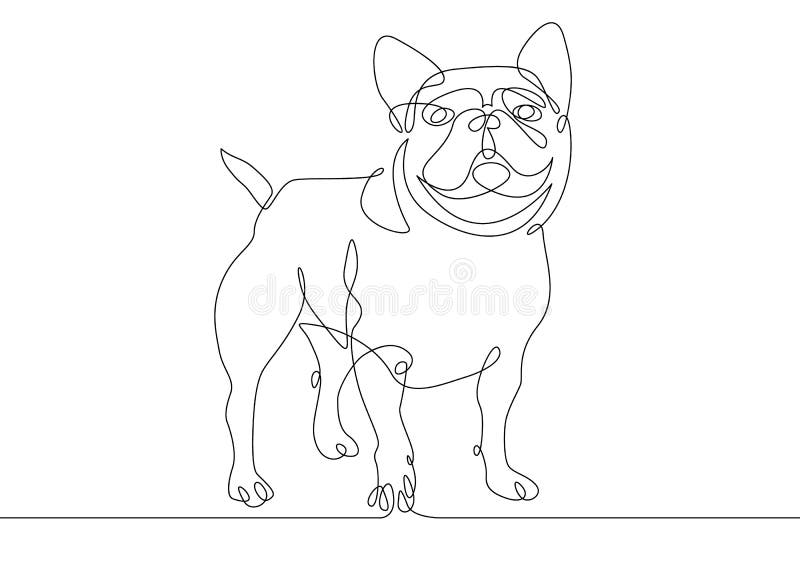 Continuous one drawn line of the logo symbol for the logo of the sitting reclining dog. The concept of wildlife, pets, veterinary. Continuous one drawn line of the logo symbol for the logo of the sitting reclining dog. The concept of wildlife, pets, veterinary.
