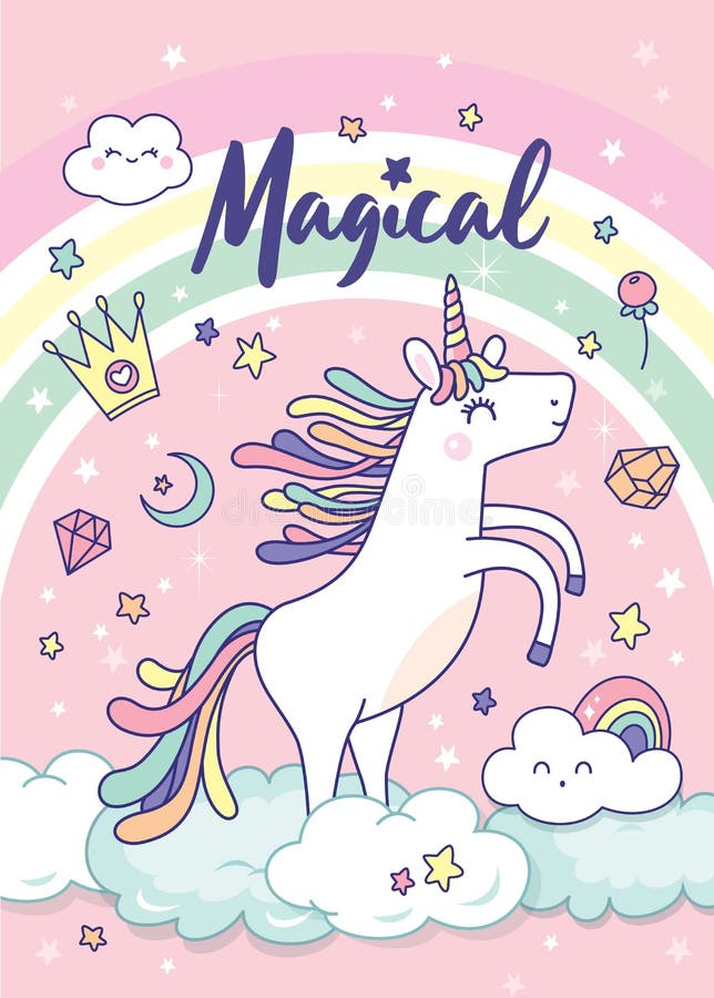 Jednorożec Magiczny royalty ilustracja