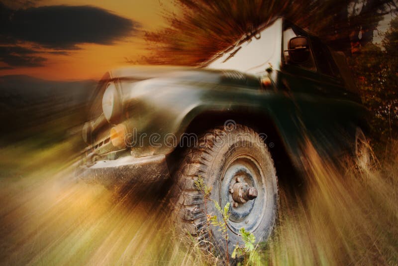 Jeep in action