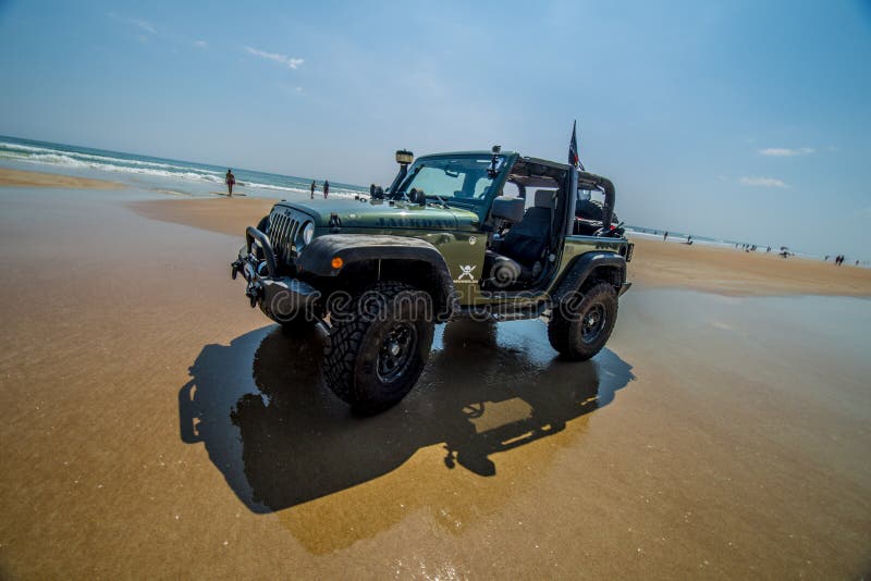 Jeep on the beach