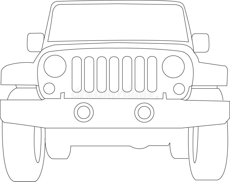 Jeep Truck Outline stock vector. Illustration of automobile - 12991056 Jeep Truck Outline stock vector. Illustration of automobile - 12991056
