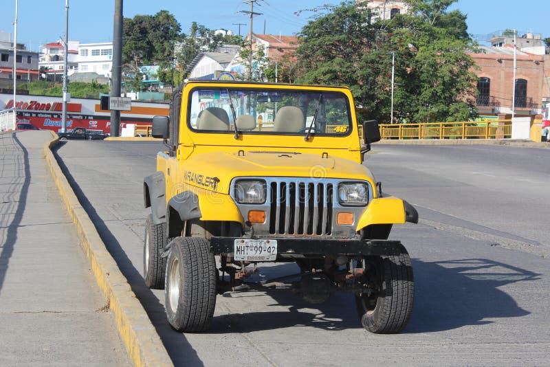 Jeep Wrangler in Mexico editorial stock image. Image of road - 166900259