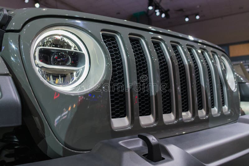 Jeep Wrangler Willys on display during Los Angeles Auto Show stock image Jeep Wrangler Willys on display during Los Angeles Auto Show stock image