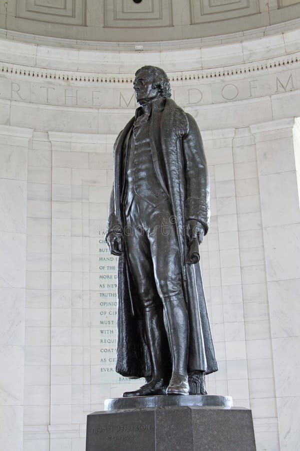 Jefferson Memorial Bronze Statue in Washington DC royalty free stock photography