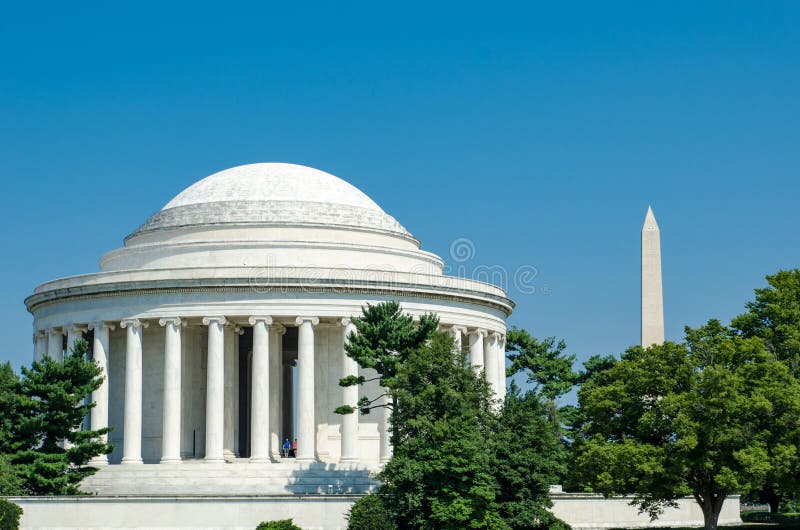 Jefferson Memorial and Washington Monument Washington DC