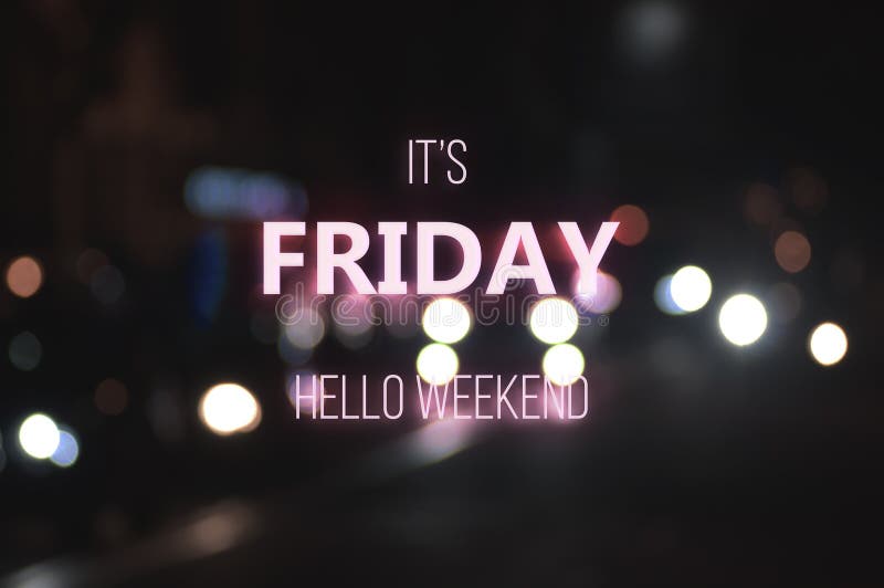 Jego piątek hello weekend ilustracja wektor