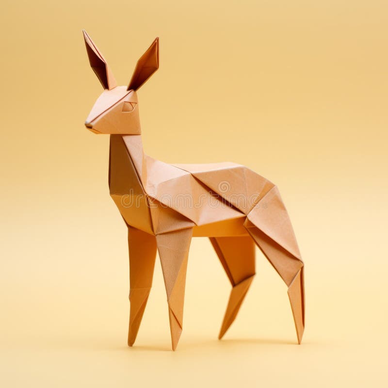 Jeleń z origami : proste i eleganckie stworzenie royalty ilustracja