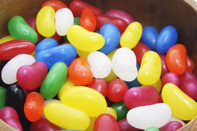 Jelly Beans Arranged in Shape of Love Heart Stock Image Image of