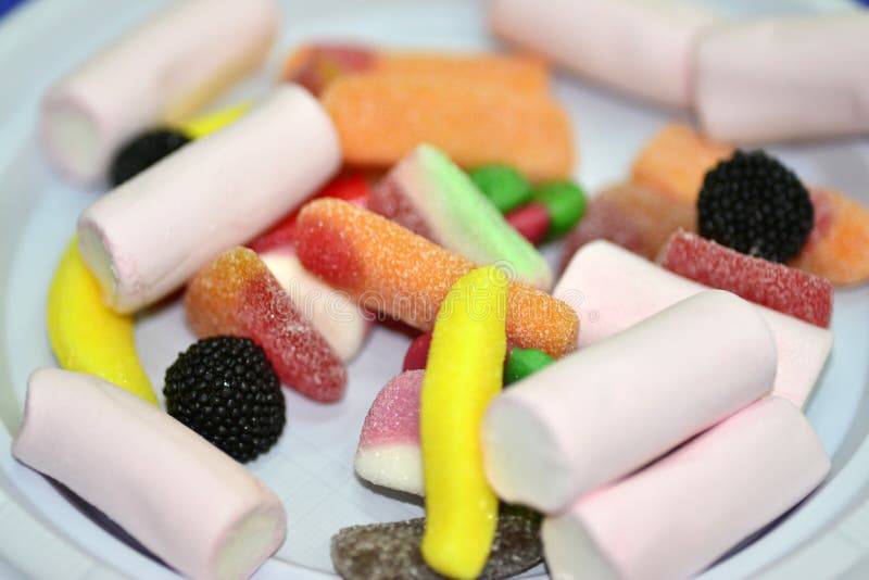 Jelly Beans and Candies of Colors and Flavors Stock Image Image of