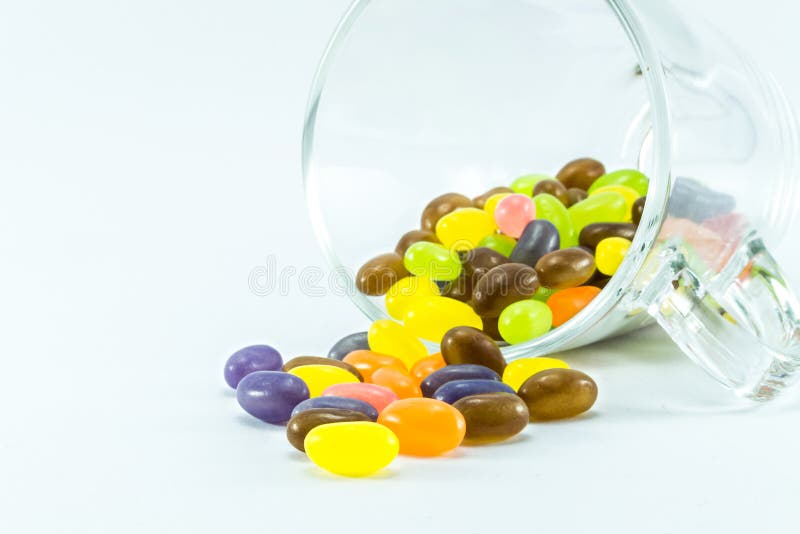 Jelly Beans in a Glass stock image. Image of treat, mixed 59607969