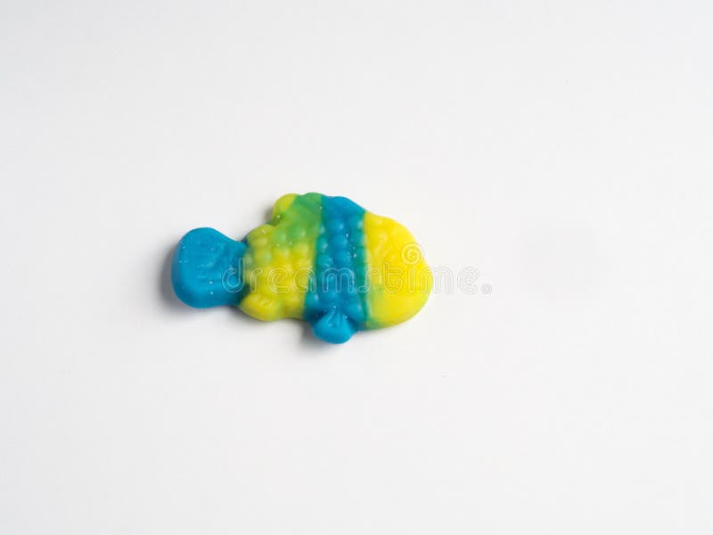Fish Jelly Candies Kissing Pattern on Green Stock Photo Image of
