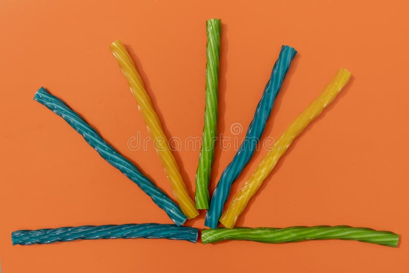 Jelly Candy Sticks stock photo. Image of sweets, green 216943016