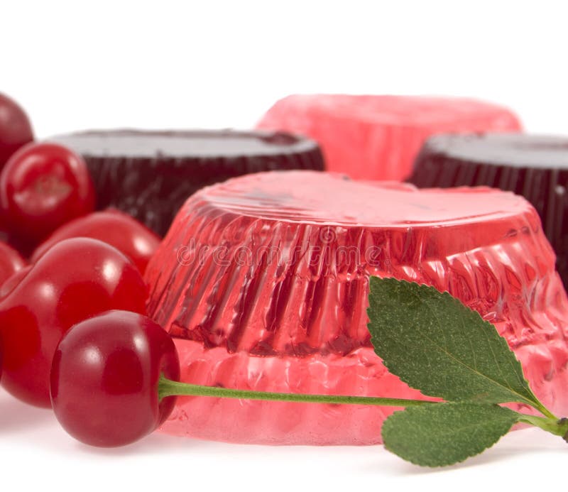 Jelly Fruit Dessert and Alcohol Cocktails Stock Image Image of