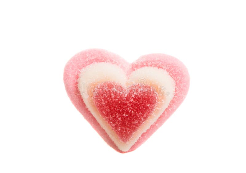 jelly hearts isolated