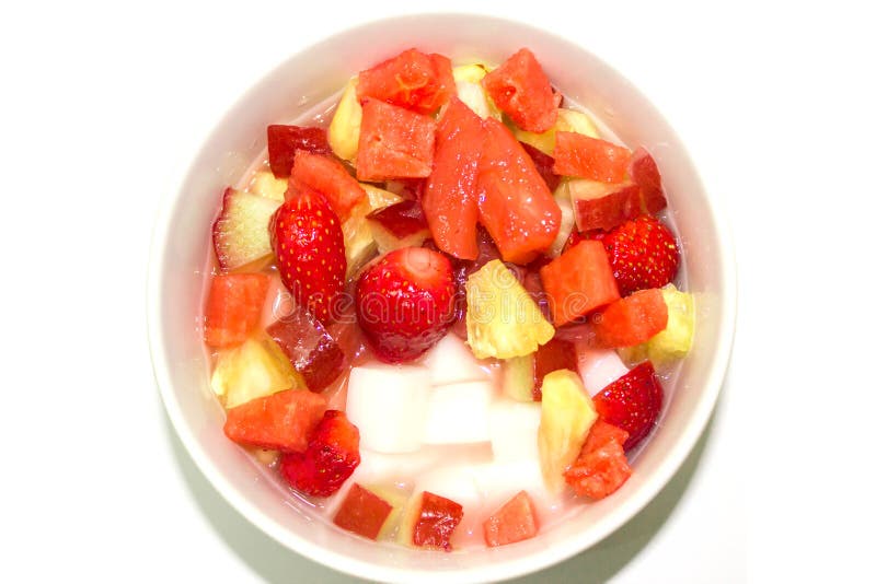 Fresh SUmmer Fruit Salad With Assorted Jelly Stock Photo Image of