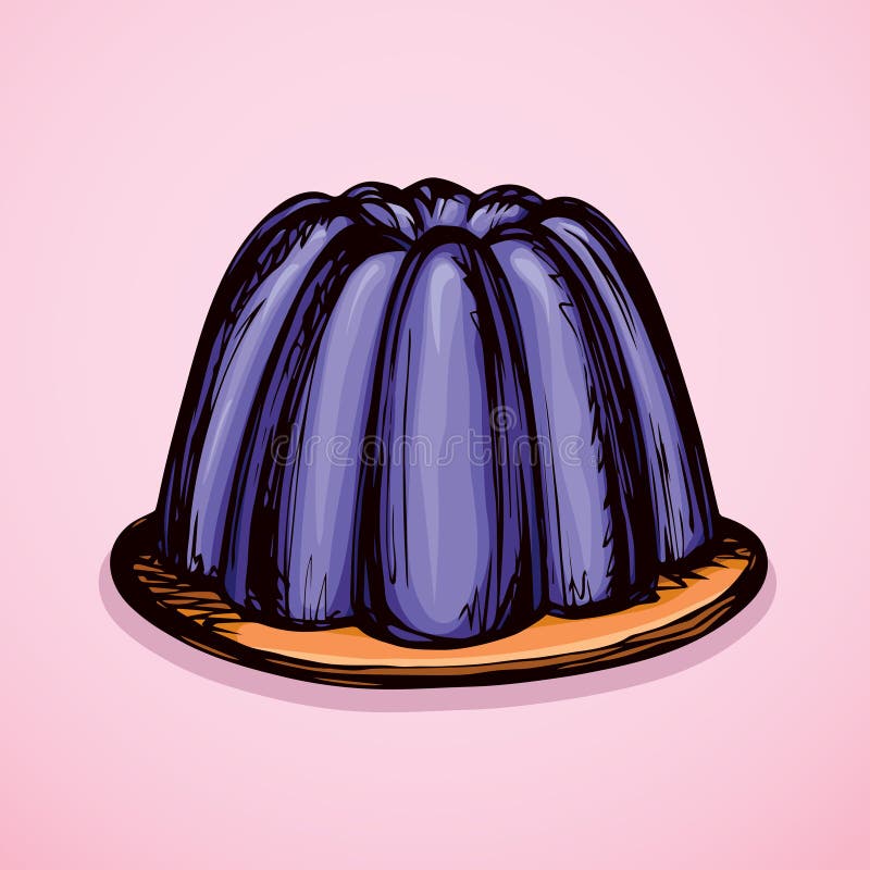 Jelly. Vector drawing stock vector. Illustration of dessert - 93121472