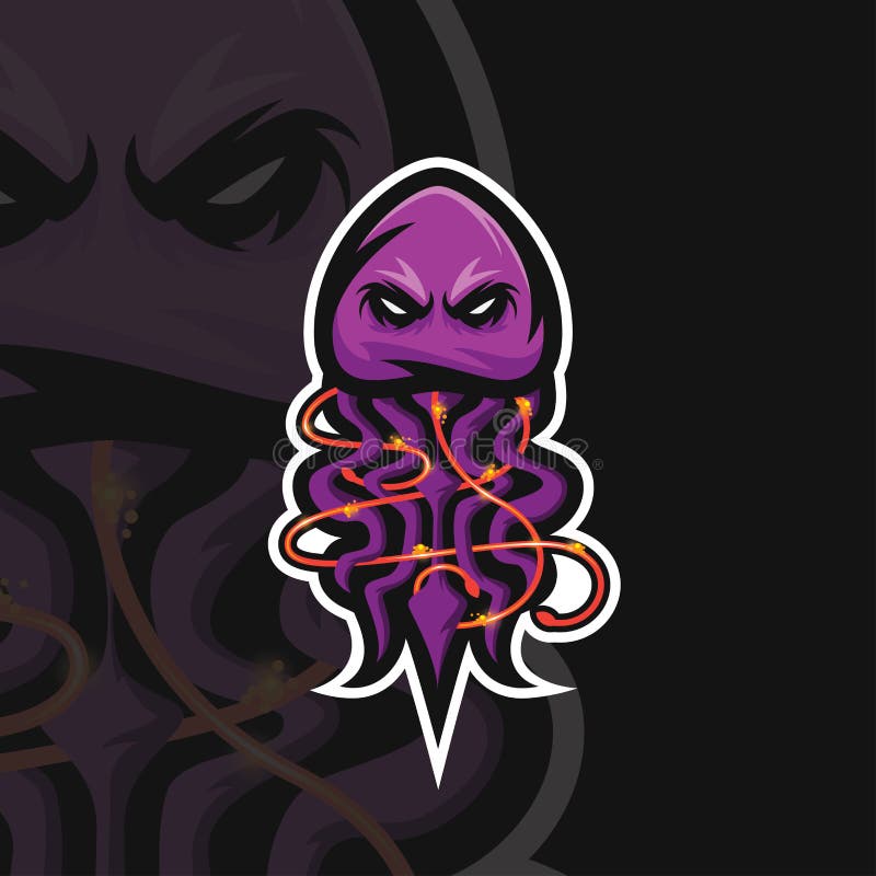Jellyfish e sporta logo ilustracja wektor Jellyfish e sporta logo ilustracja wektor