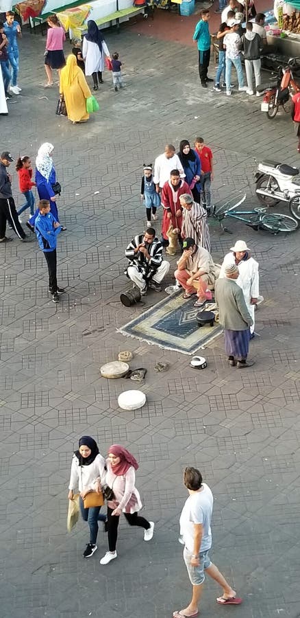 Jemaa el-Fnaa - главная площадь Marrakech’s и большинств важная часть medina стоковые фотографии rf Jemaa el-Fnaa - главная площадь Marrakech’s и большинств важная часть medina стоковые фотографии rf