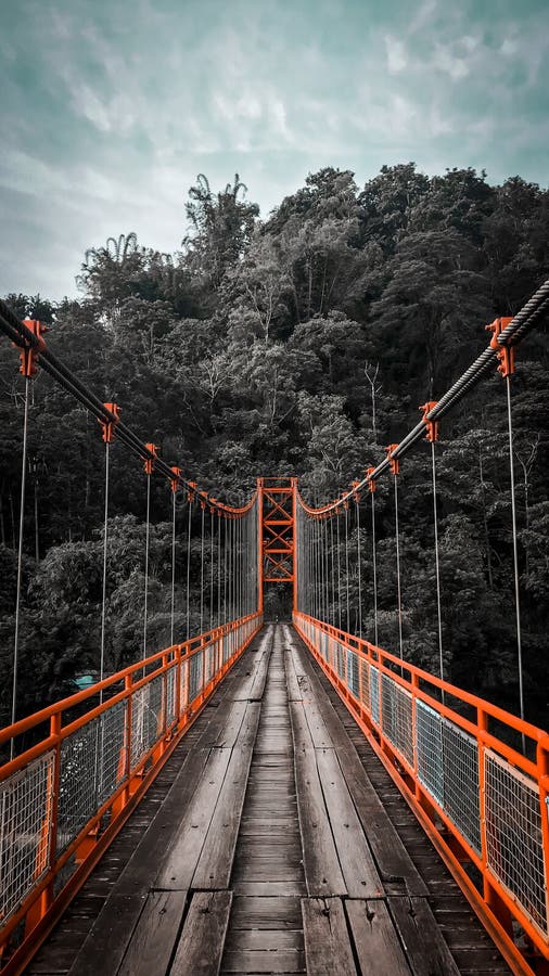 Jembatan Merah stock image. Image of malino, travel - 222741805