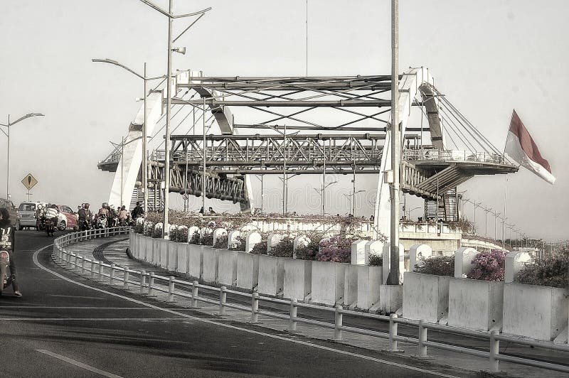 Jembatan stad av hjältar & x28; surabaya indonesia& x29; arkivbild Jembatan stad av hjältar & x28; surabaya indonesia& x29; arkivbild