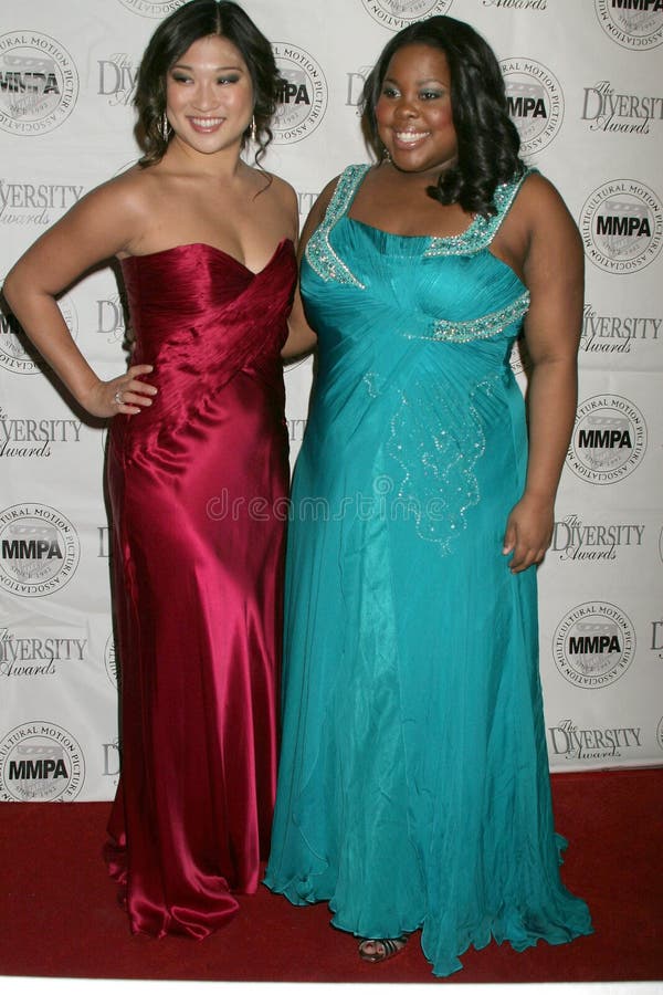 Jenna Ushkowitz, ο ηλέκτρινος Riley στοκ φωτογραφίες