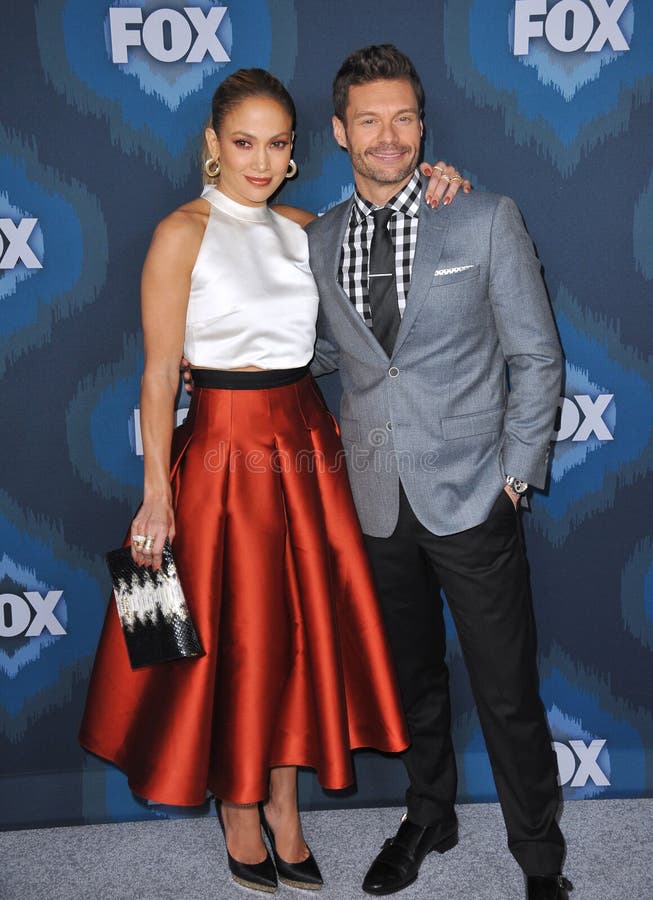 PASADENA, CA - JANUARY 17, 2015: Jennifer Lopez & Ryan Seacrest at the Fox Winter TCA 2015 All-Star Party at the Langham Huntington Hotel, Pasadena