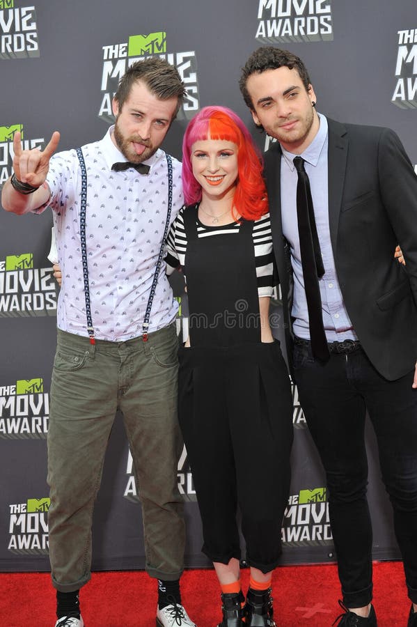Jeremy Davis & Hayley Williams & Taylor York imagens de stock royalty free Jeremy Davis & Hayley Williams & Taylor York imagens de stock royalty free