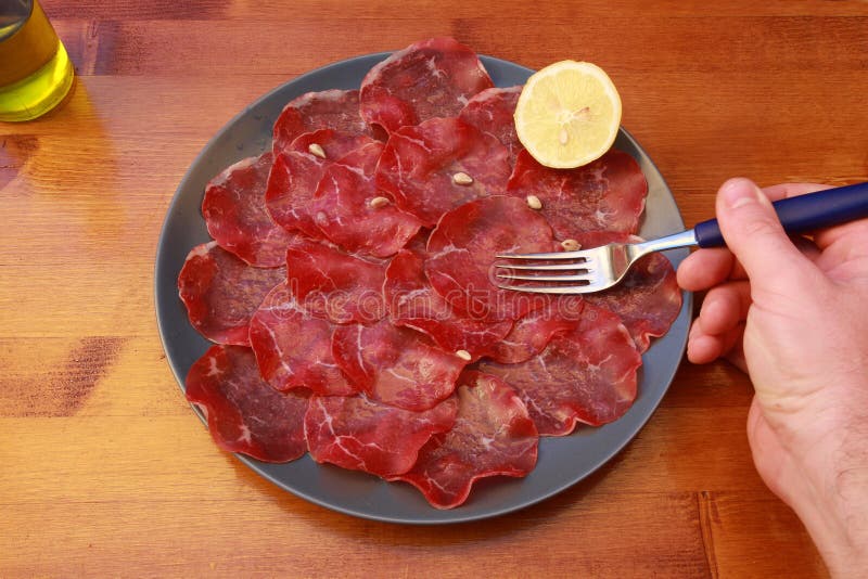 Jerked beef stock photo. Image of restaurant, lemon, gastronomy 14281604