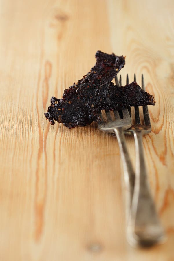 Jerky Beef Homemade Dry Cured Spiced Meat Stock Image Image of
