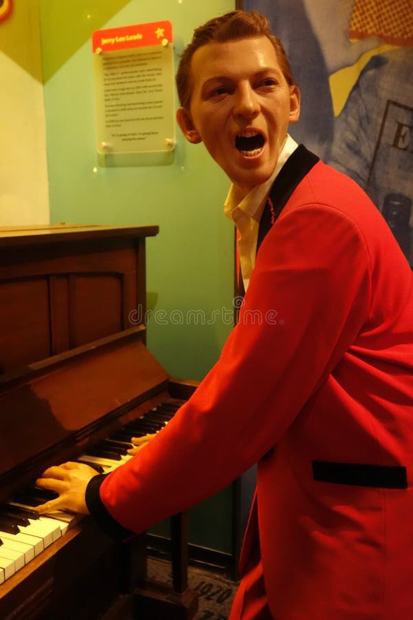 Jerry Lee Lewis Wax Figure fotografie stock libere da diritti Jerry Lee Lewis Wax Figure fotografie stock libere da diritti