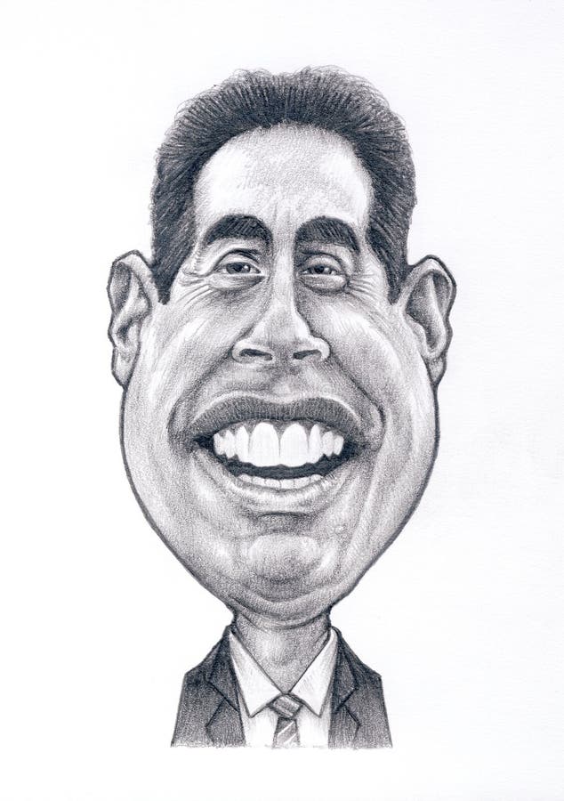 Jerry Seinfeld Caricature illustration stock Jerry Seinfeld Caricature illustration stock