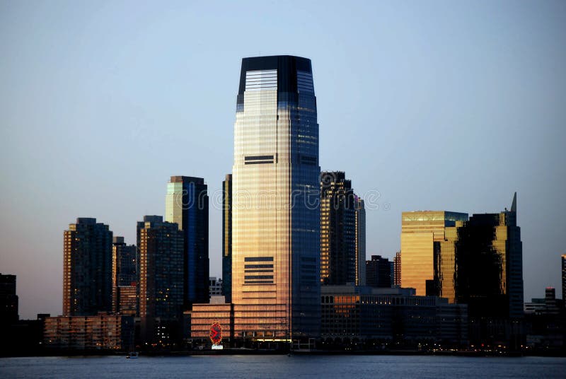 Jersey City Downtown Buildings Stock Image Image of modern, sunset 26938401