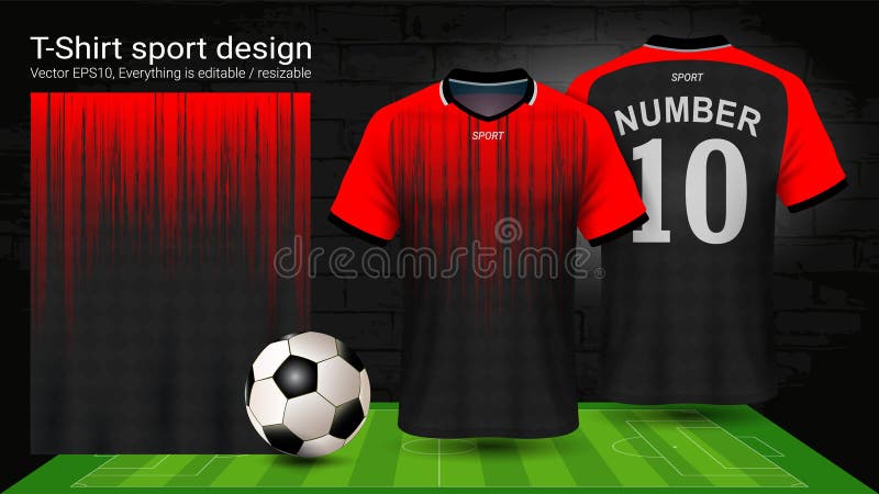 Camiseta Fútbol Kit Fútbol Maqueta Diseño Plantilla Para Club