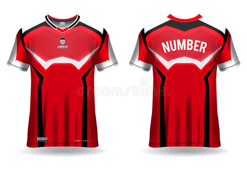 Football Jersey Sports Design Template Uniform Stock Vector ...