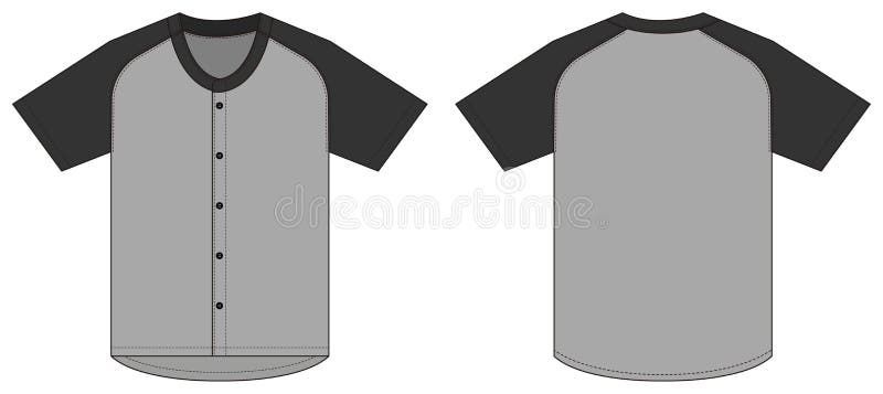 Jersey Shortsleeve Shirt Baseball Uniform Shirt Template Vector