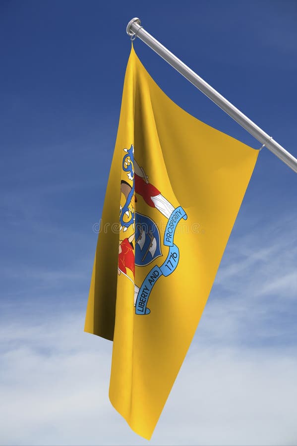 Jersey-Zustandmarkierungsfahne lizenzfreie abbildung Jersey-Zustandmarkierungsfahne lizenzfreie abbildung