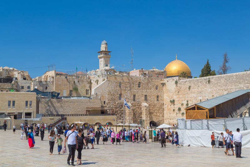 Jerusalem, Israel 14. August 2015 die Klagemauer in der alten Stadt stockfotografie Jerusalem, Israel 14. August 2015 die Klagemauer in der alten Stadt stockfotografie