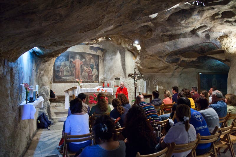 Jerusalem Grotto Of The Apostles 2008 Stock Photo - Image of faith ...