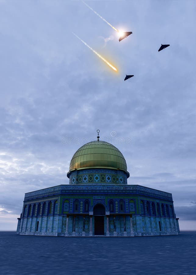 Jerusalem, Israel View of the Dome of the Rock and the Iron Dome