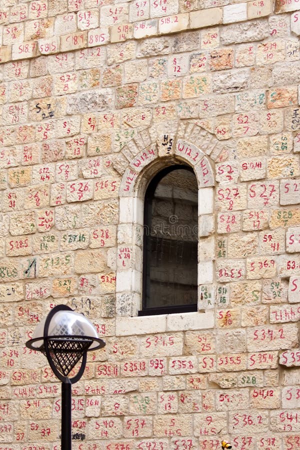 Fragment of the old wall made of the Jerusalem stone. Sand fragment stock images, royalty-free photos and pictures