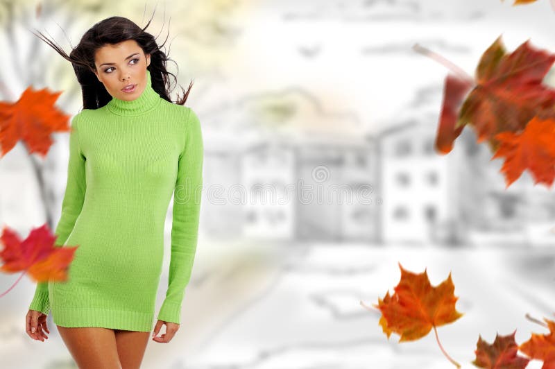 Jesień kobieta obraz stock