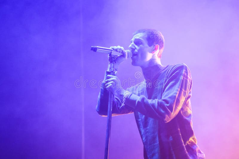 Jesse Rutherford of American Band the Neighbourhood Performs at Arena Riga  Editorial Photo - Image of singer, rutherford: 139226486