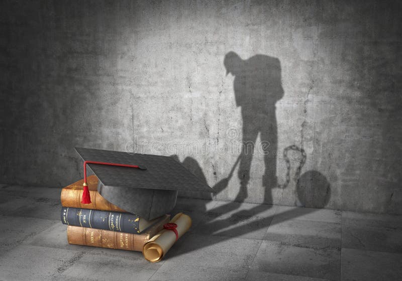 jest edukacja starego odizolowane pojęcia Uczyć się być niewolnikiem ilustracja wektor jest edukacja starego odizolowane pojęcia Uczyć się być niewolnikiem ilustracja wektor
