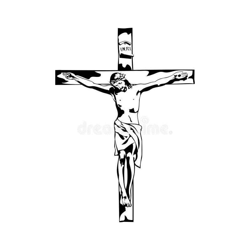 Ilustración de Jesús Cristo Crucificado y más Vectores Libres de Derechos  de Jesucristo  Jesucristo Dibujar Cruz  Objeto religioso  iStock