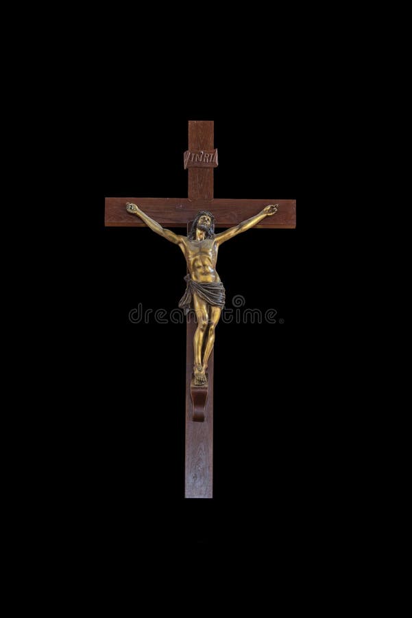 Jesucristo En Cruz En Fondo Negro Imagen de archivo - Imagen de resplandor,  cara: 48270547